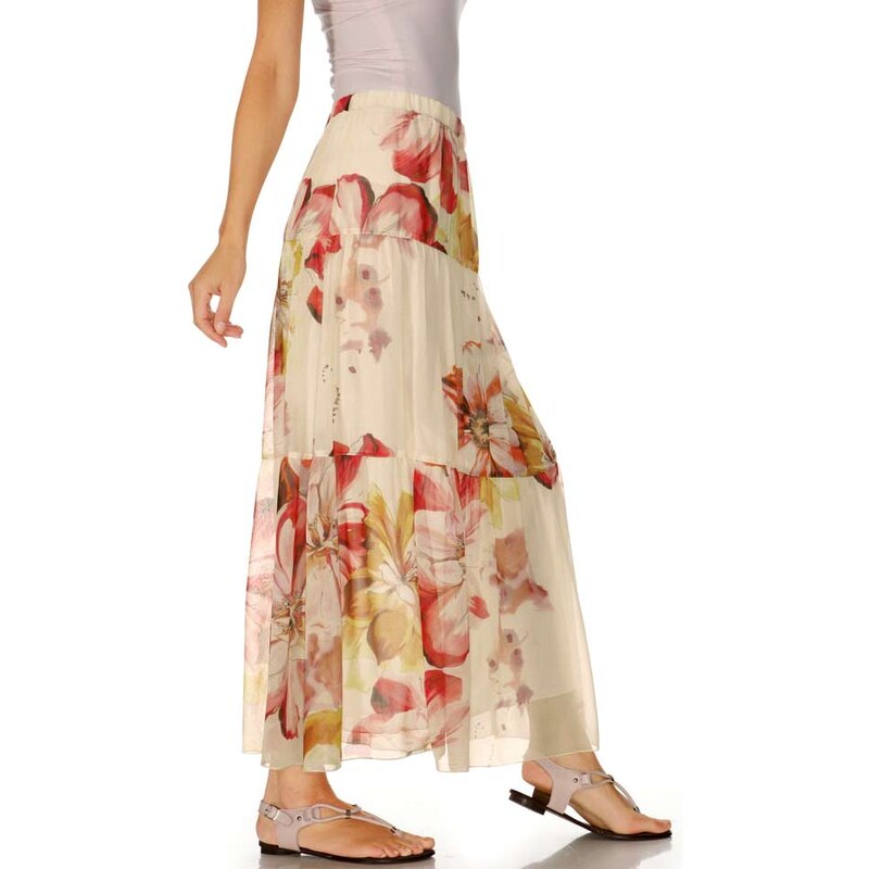 RICK CARDONA RICK CARDONA návrhářská maxi dlouhá sukně, barevná letní sukně