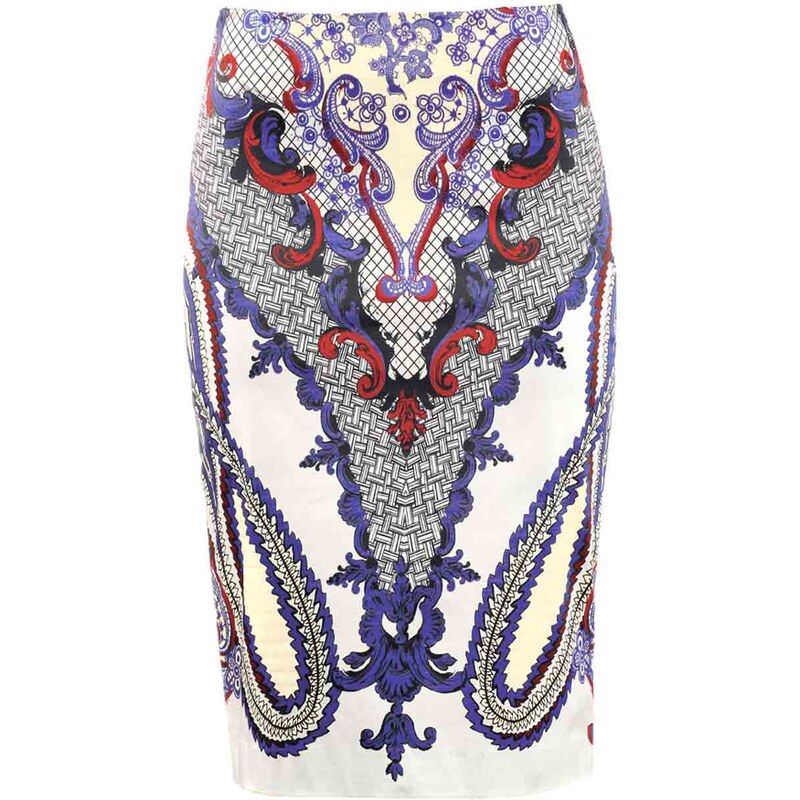 Alba Moda ALBA MODA luxusní návrhářská sukně, barevná sukně s potiskem