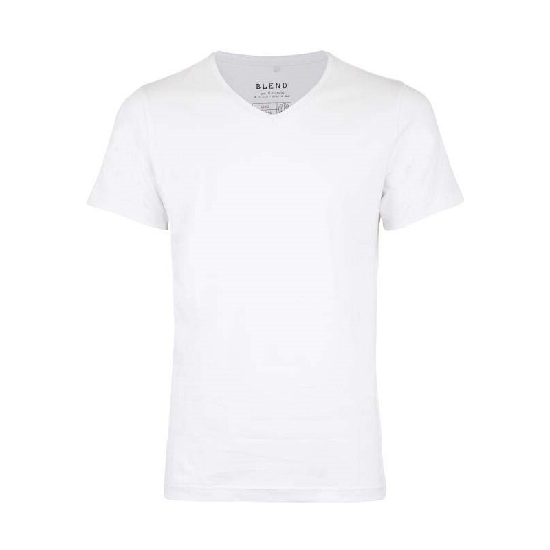triko BLEND - Tshirt Vneck White (70002)