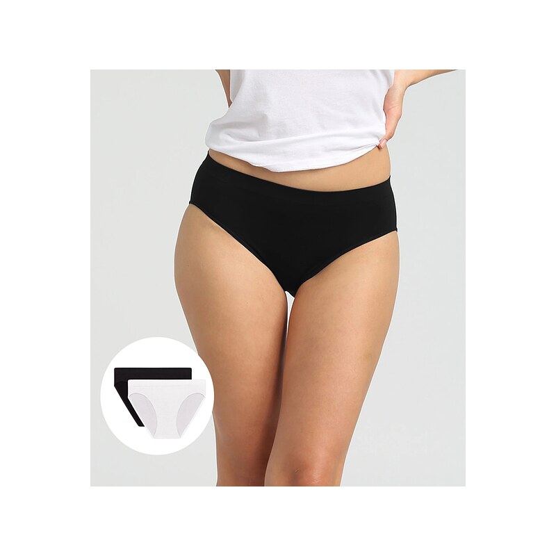 DIM SEAMLESS MAXI BRIEF 2x - Womens Seamless Panties 2 pcs -