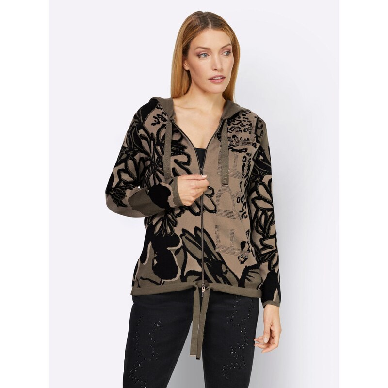 heine Kardigan khaki / černá 108606183