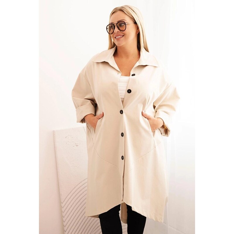 MladaModa Oversize pelerína se zapínáním na knoflíky model 25132 107997542