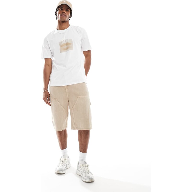 Hugo Red Deterni print t-shirt in white