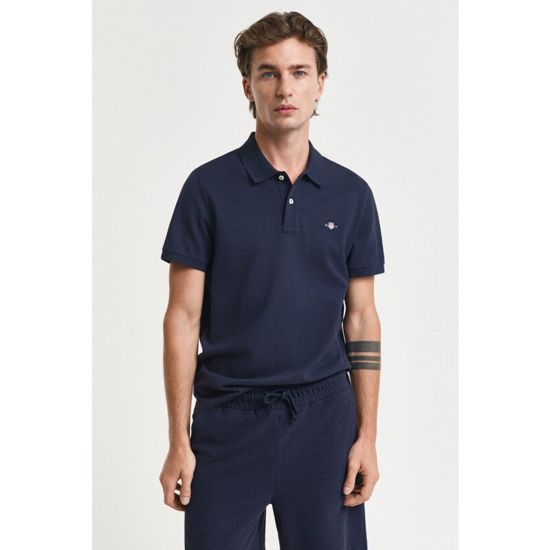 POLOKOŠILE GANT REG SHIELD SS PIQUE POLO EVENING BLUE