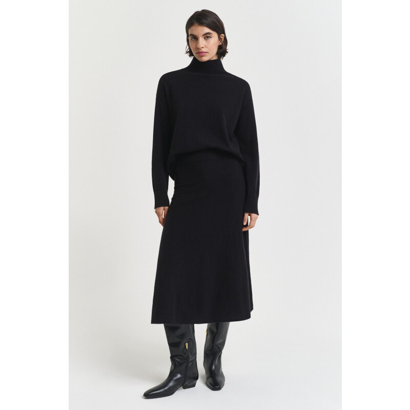 SUKNĚ GANT SUPERFINE LAMBSWOOL SKIRT BLACK