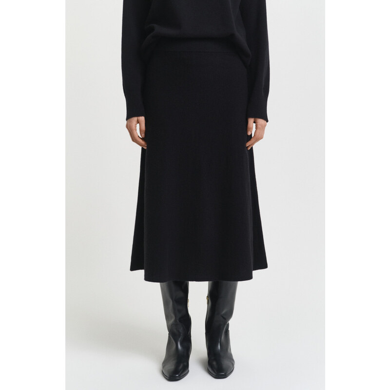 SUKNĚ GANT SUPERFINE LAMBSWOOL SKIRT BLACK