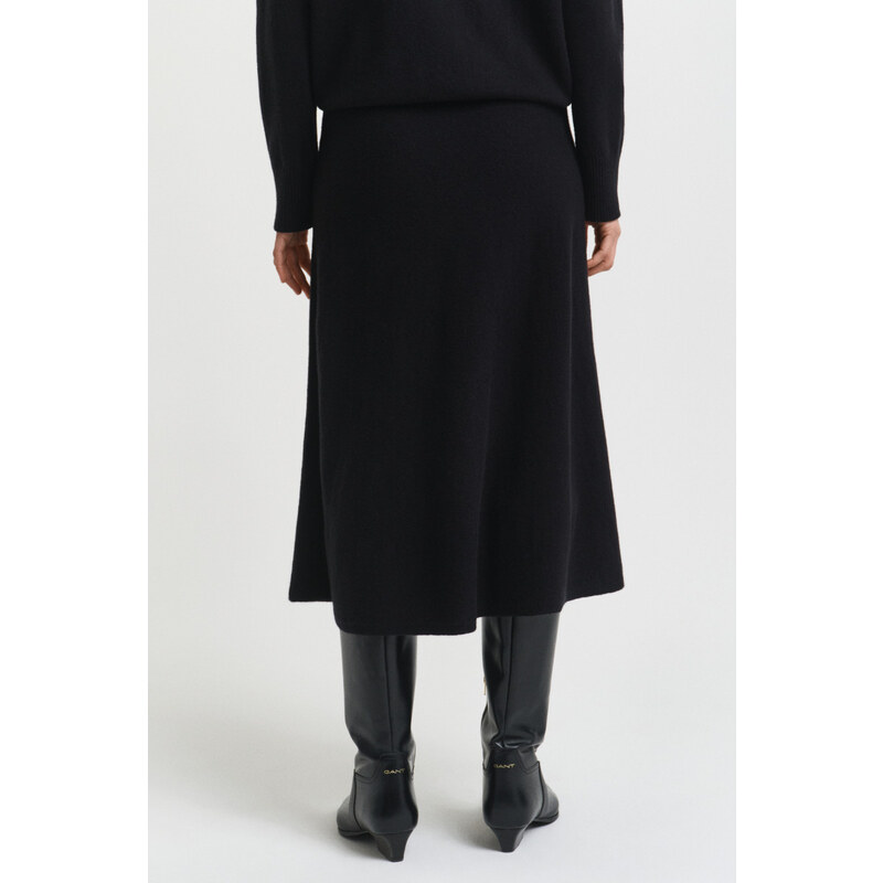 SUKNĚ GANT SUPERFINE LAMBSWOOL SKIRT BLACK