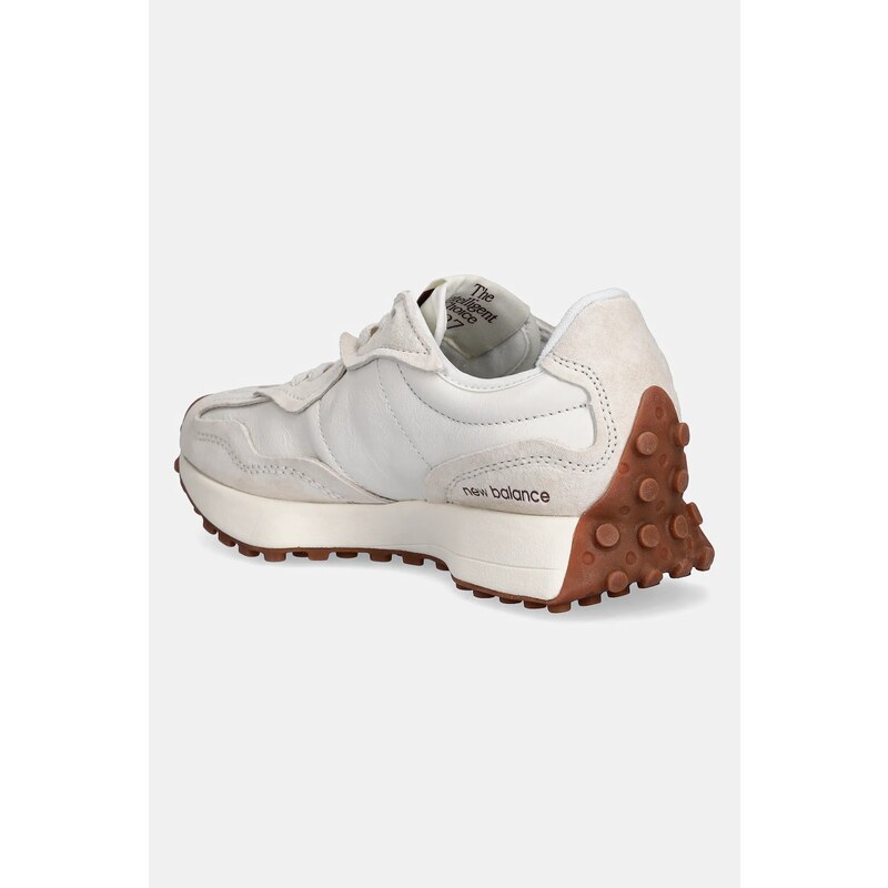 Kožené tenisky New Balance 327 béžová barva, U327WKM