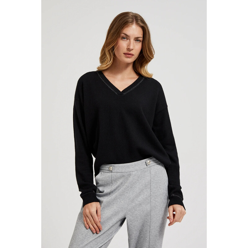 Marisse Womens Sweater Z-Sw-4518 Black