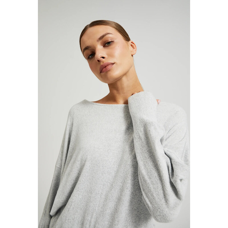Marisse Womens Sweater Z-Sw-4560 L.Grey Mel