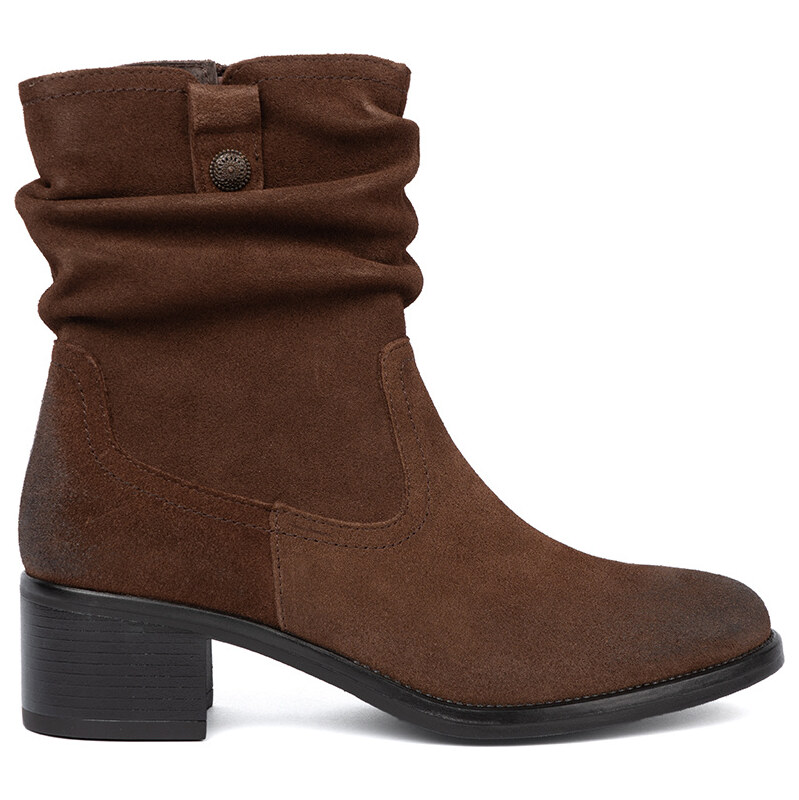 Brown leather ankle boots with crinkled upper by Sergio Leone 107826176