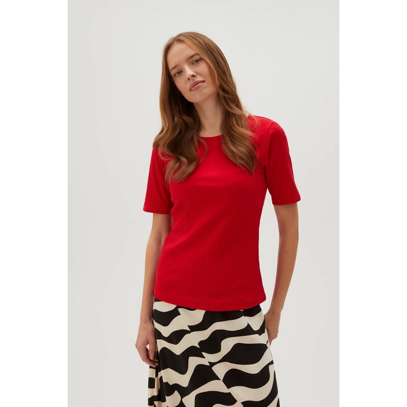 Marisse Womens T-Shirt L-Ts-4602 Red