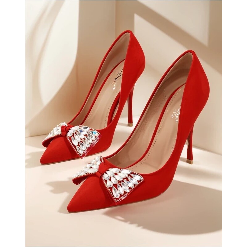 Resti Womens stiletto heels with a bow Cocarte