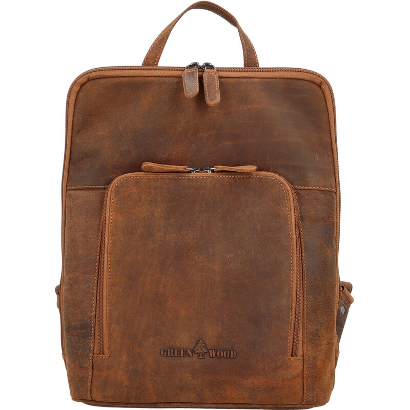 Green Wood Trendy kožený batoh GW Adonis, camel 107826904