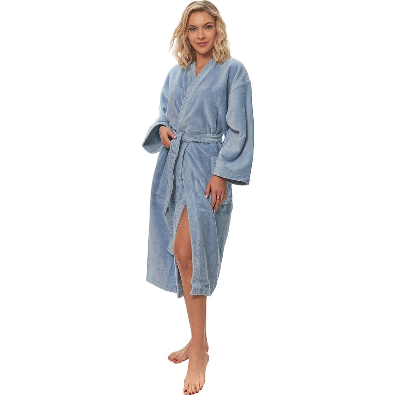 Interkontakt Dámský župan Kimono, Mlžná modř S