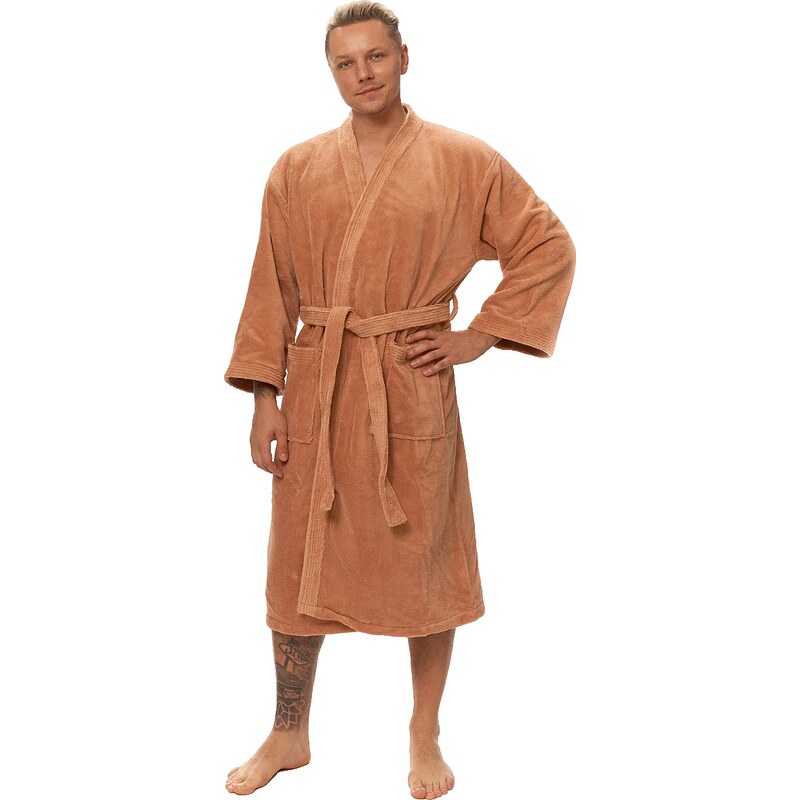 Interkontakt Pánský župan Kimono, Terakotová S