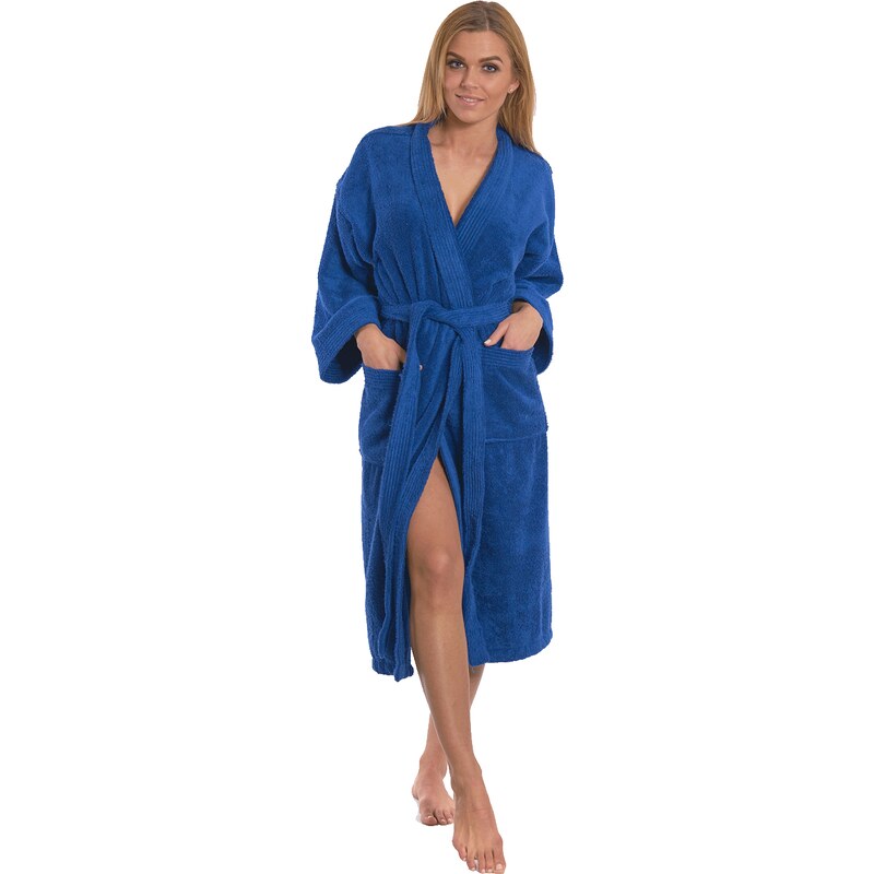 Interkontakt Dámský bavlněný župan Kimono, Námořnická modř S 107705244