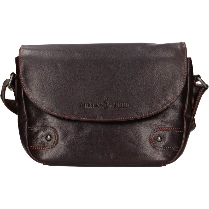 Dámská kožená crossbody kabelka Greenwood Nora - tmavě hnědá 107828004