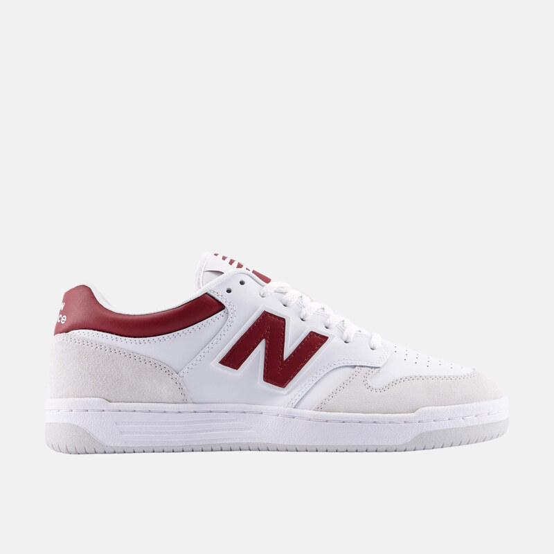 Unisex bílo-červené volnočasové tenisky New Balance BB480L