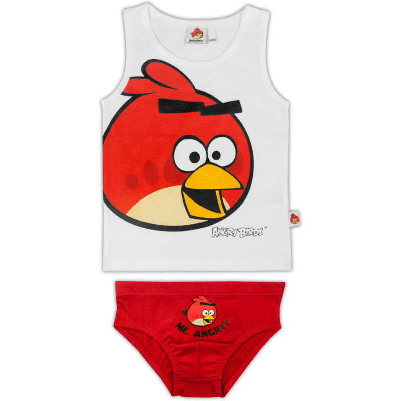 E plus M Chlapecký set tílka a slipů Angry Birds - bílo-červený