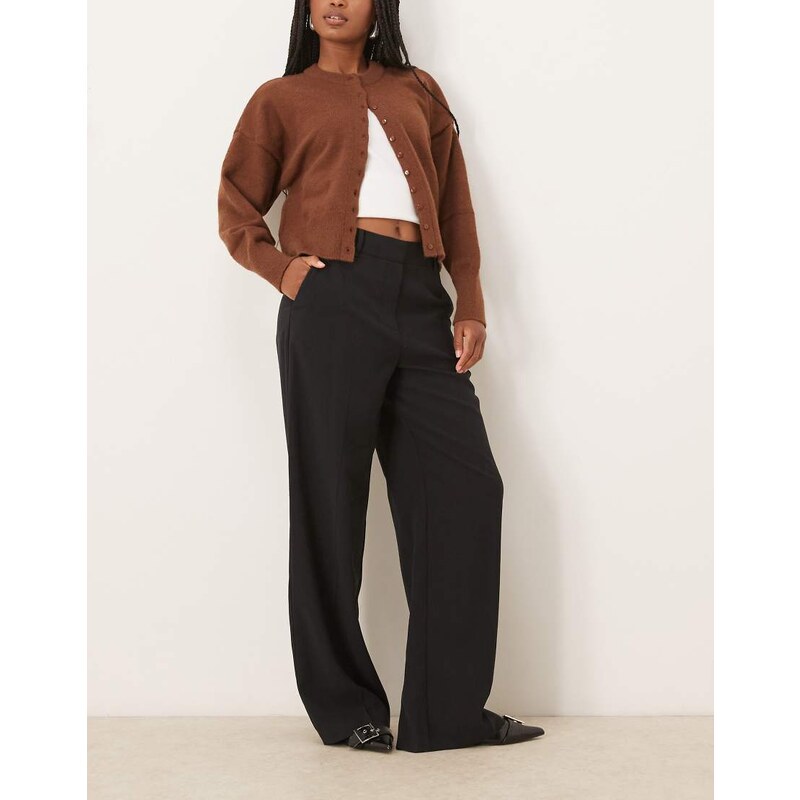 Mango pleat front tailored trouser in black 108177835
