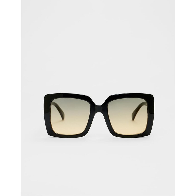 Stradivarius Square sunglasses with gradient lenses in black 107829869