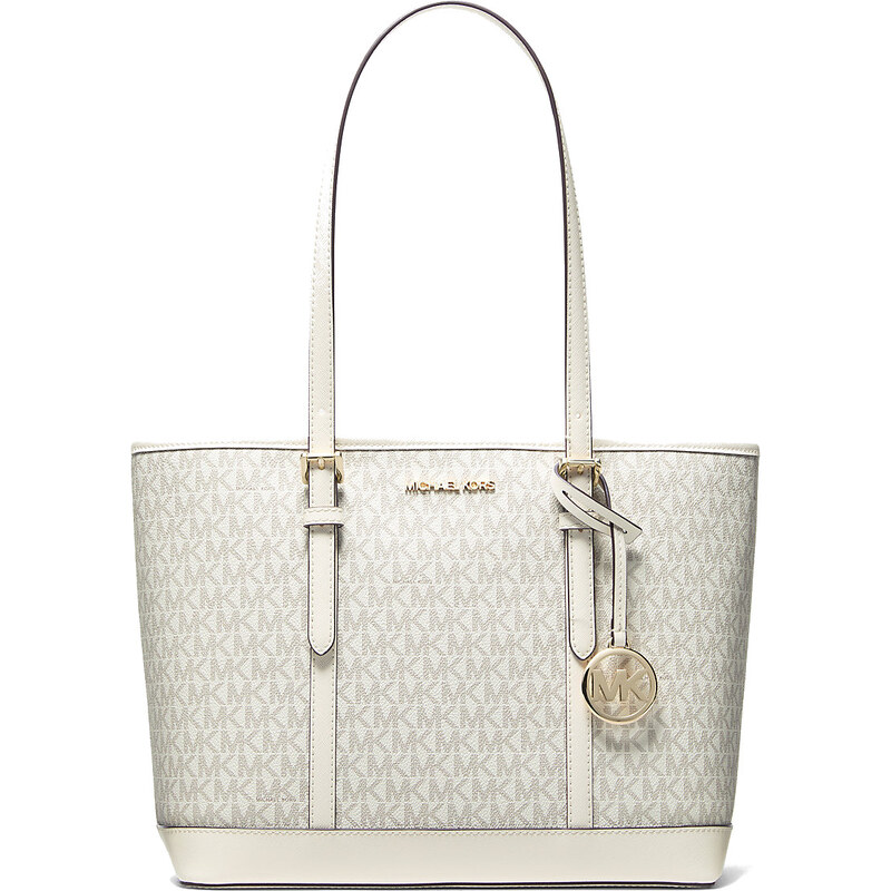 Michael Kors Jet Set Travel Small Logo Top-Zip Tote Bag Light