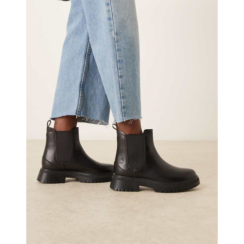 Timberland Cambria Valley chunky sole chelsea boots in black