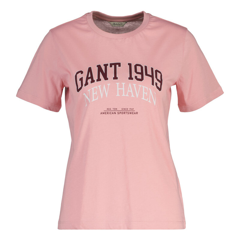 TRIČKO GANT REG COTTON ARCH PRINT SS T-SHIRT SUMMER ROSE