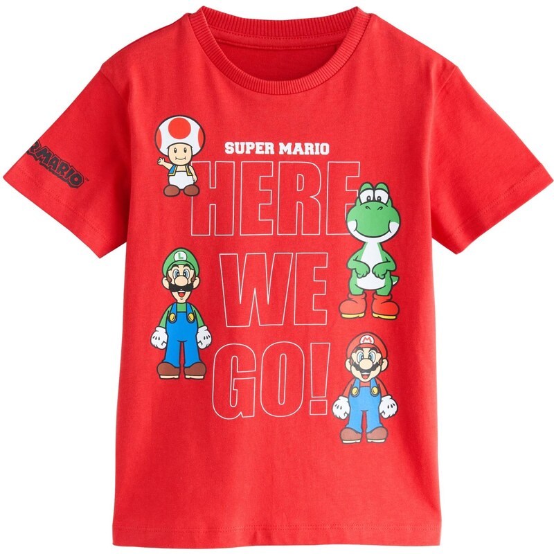 Next Tričko Mario Gaming královská modrá / zelená / brusinková /