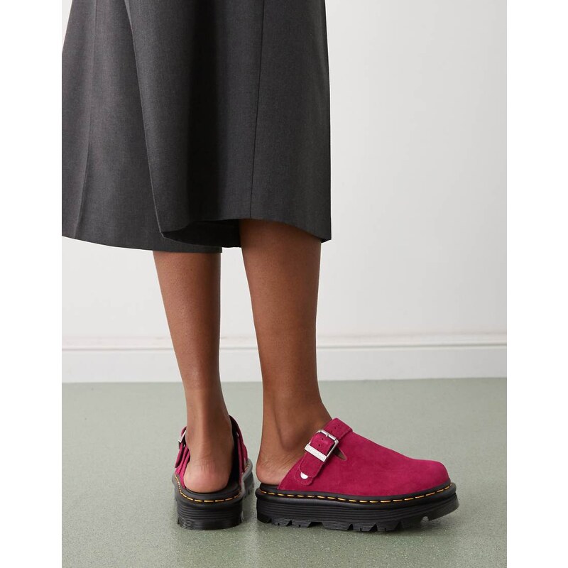 Dr Martens ZebZag mule in fuchsia pink 110500513