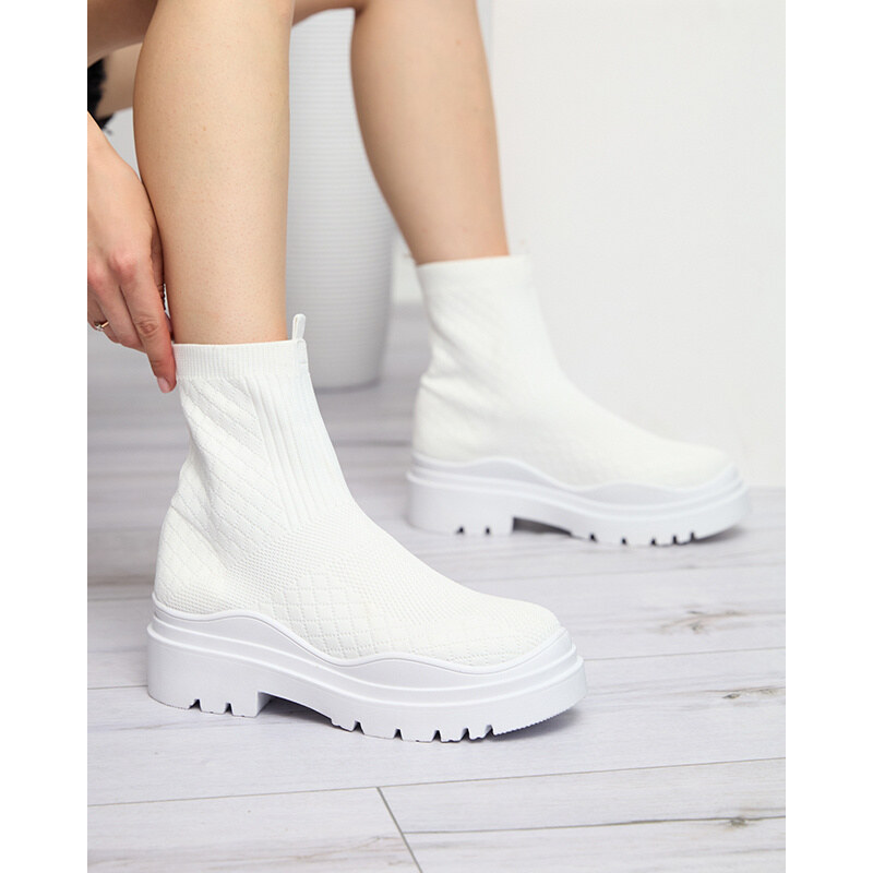 Resti White womens flat-heeled boots Seritis - Footwear