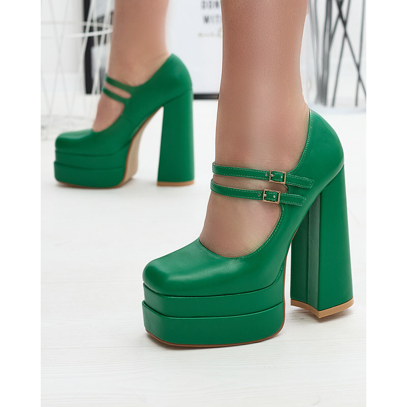 Resti Green womens high stiletto pumps Edisa - Footwear
