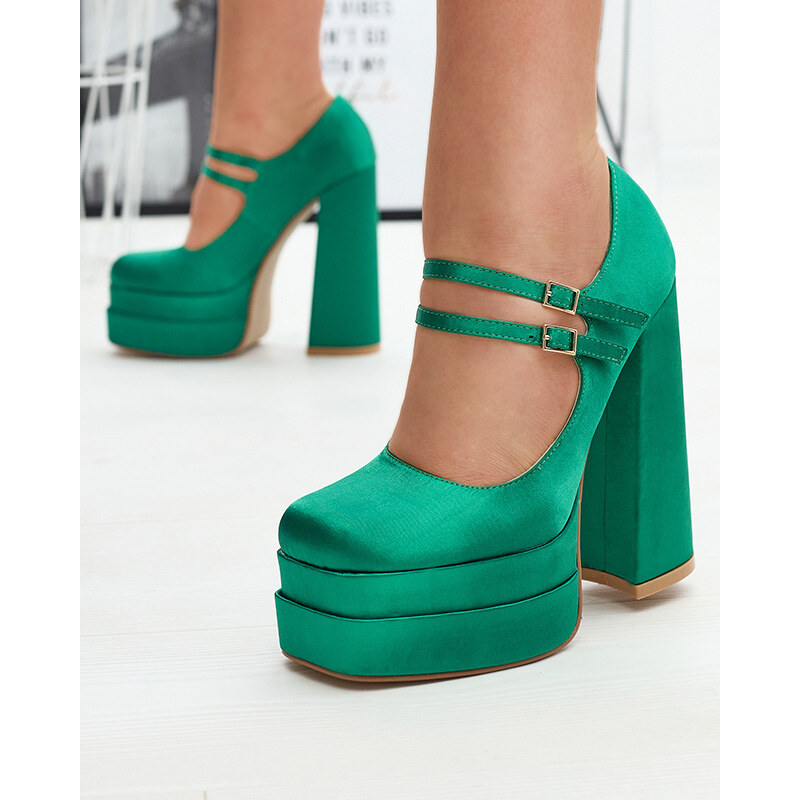 Resti Green womens high stiletto pumps Elika - Footwear