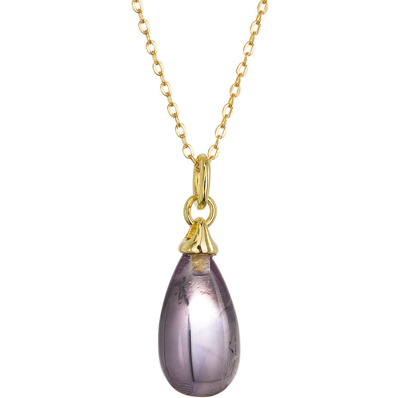 Pozlacený náhrdelník s ametystem 12168.3 107839106