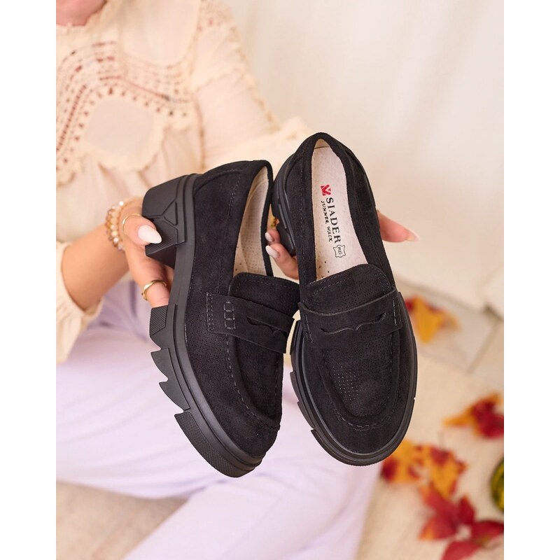 Resti Black womens openwork moccasins Lace Glide 107853564