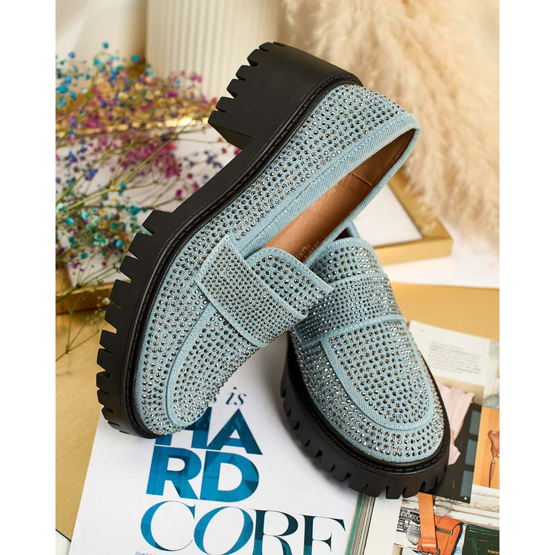 Resti Womens moccasins with zircons Epolls 107853594