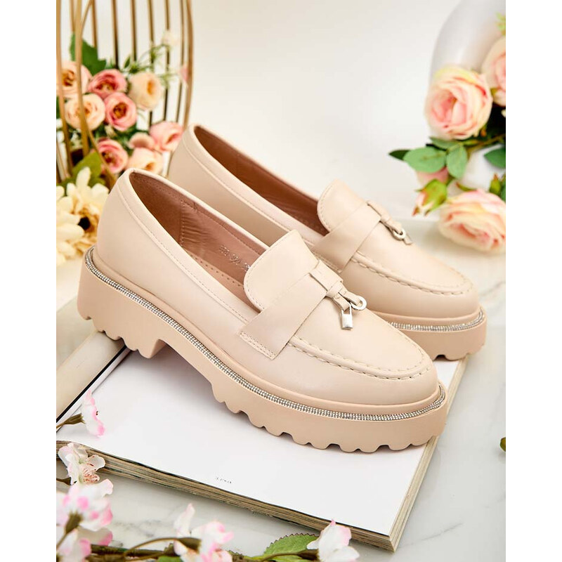 Resti Womens moccasins with zircons Ali 107853635