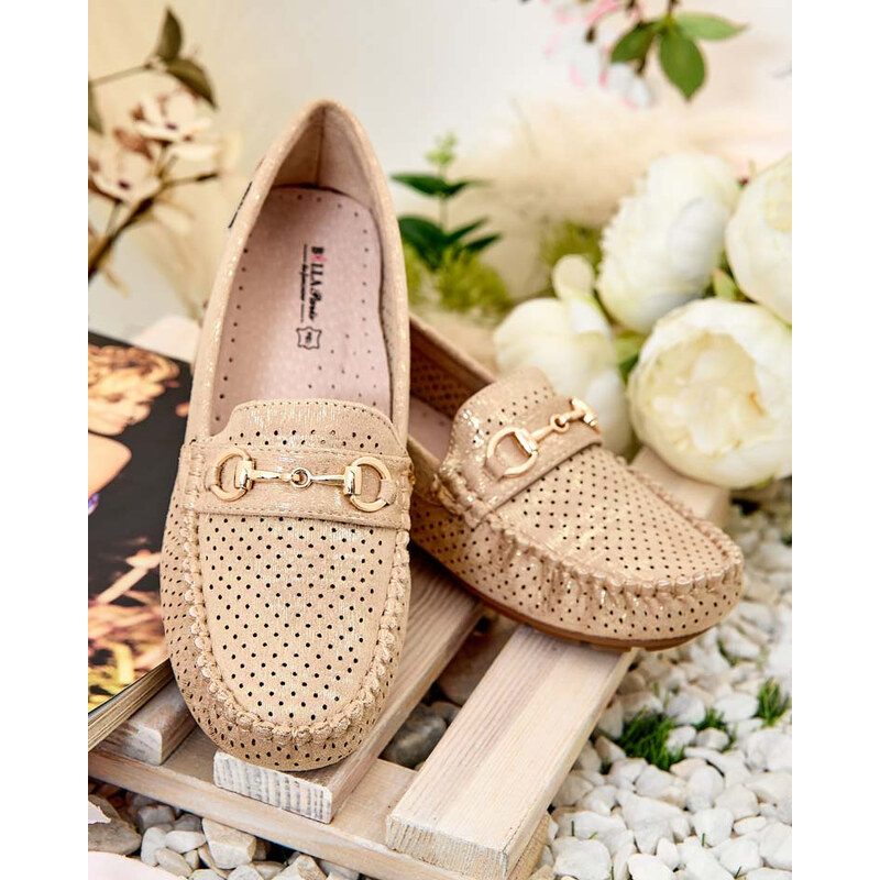 Resti Womens openwork moccasins Mill 107853664