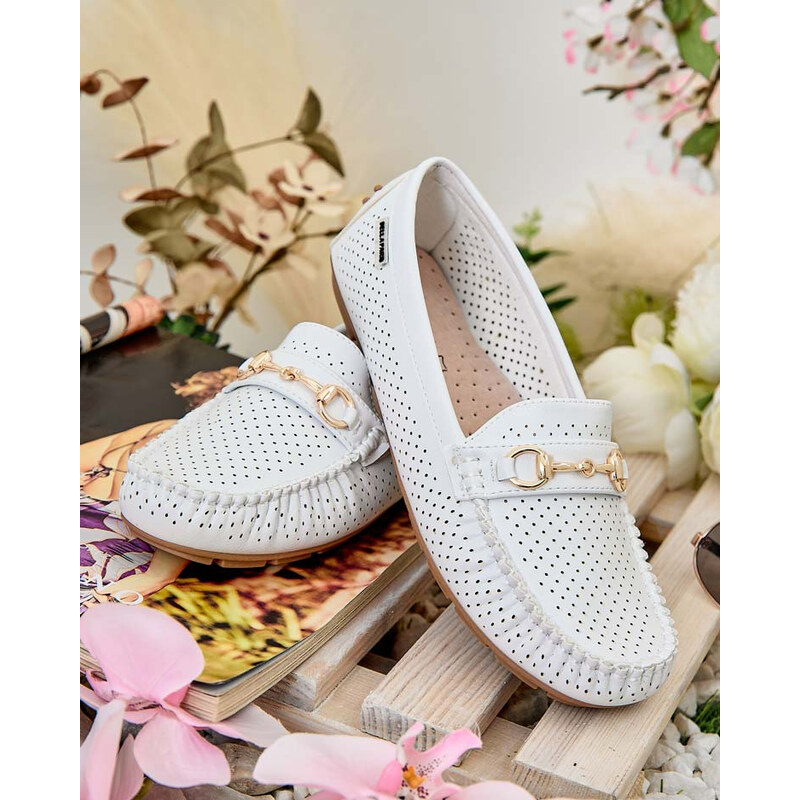 Resti Womens openwork moccasins Mill 107853668