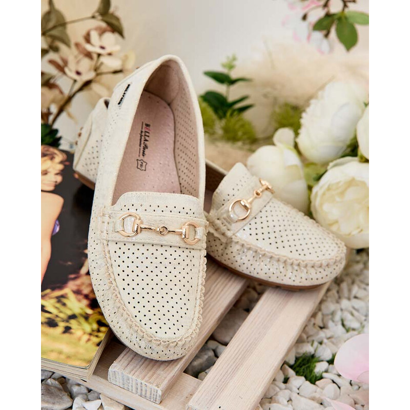 Resti Womens openwork moccasins Mill 107853694