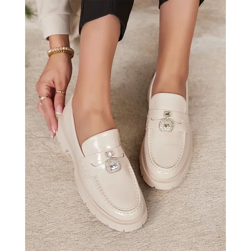 Resti Womens lacquered moccasins Bemies