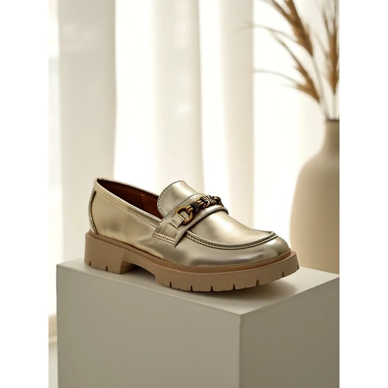 Resti Womens moccasins gold-plated Goldlove