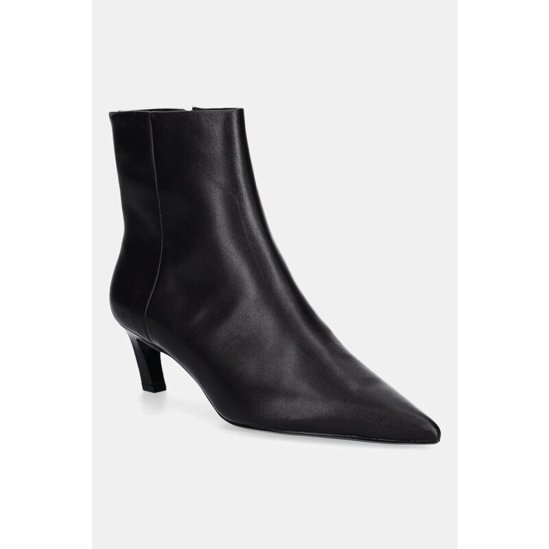 Calvin Klein Kožené kotníkové boty Calvin Klein ESS KITTEN HEEL