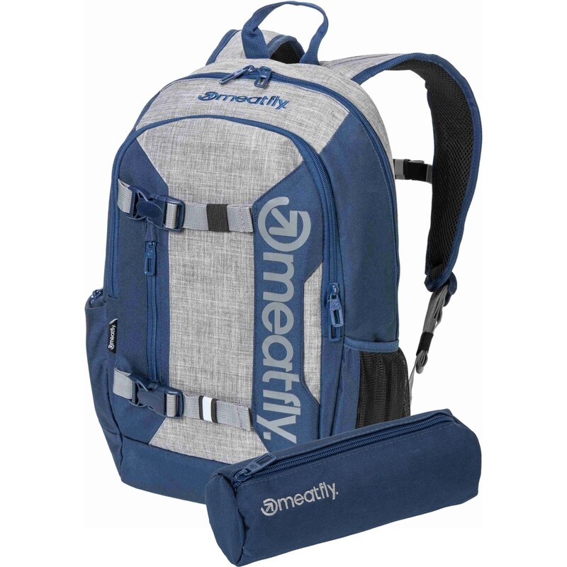 Meatfly batoh Basejumper Blue / Grey Heather 22 L + PENÁL ZDARMA