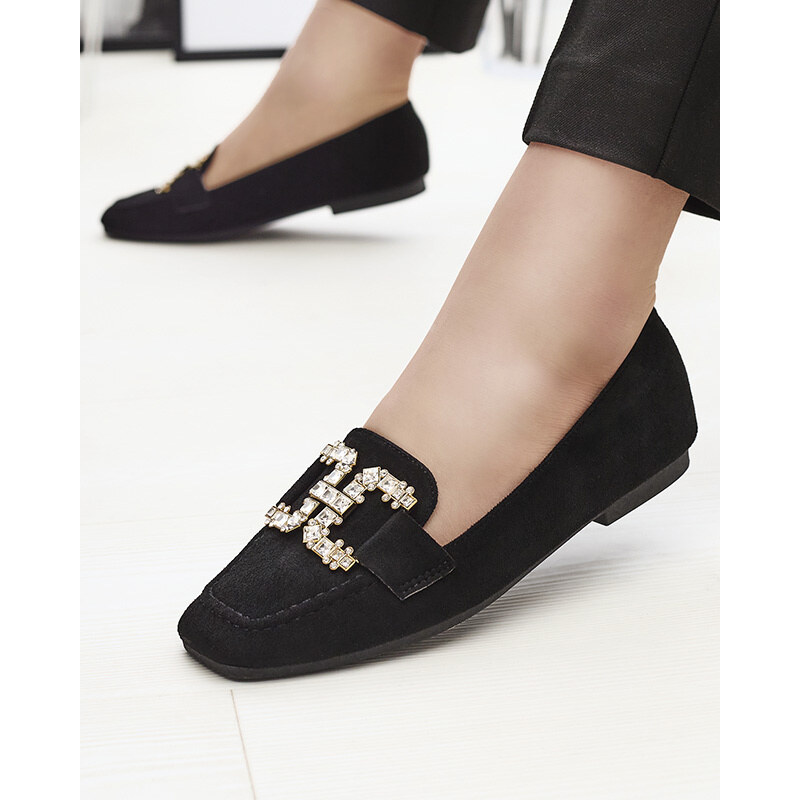 Resti Womens black moccasins Jaorica- Footwear 107853525