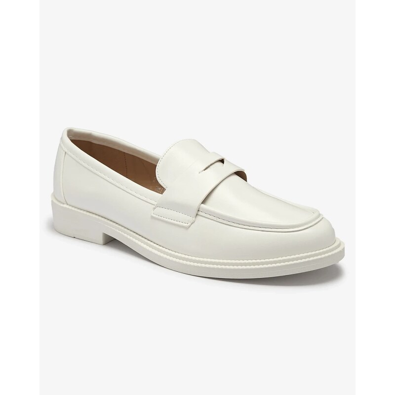 Resti White womens moccasins made of eco leather Zibom- Footwear 107853532