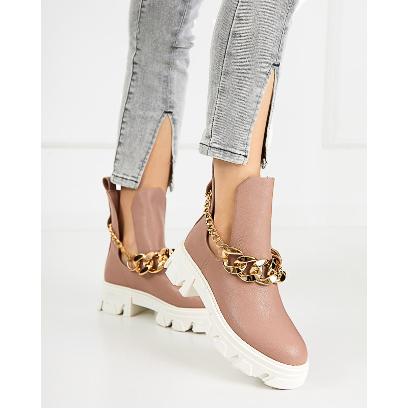 Resti Pink womens boots with chain Tenkay - Footwear