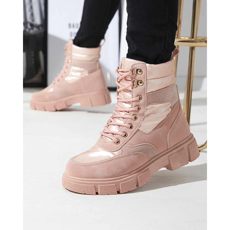 Resti Pink womens insulated trapper boots Kasemi- Footwear