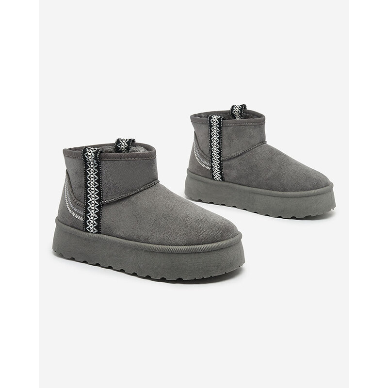 Resti Womens short boots ala snow boots with ornament Erititta